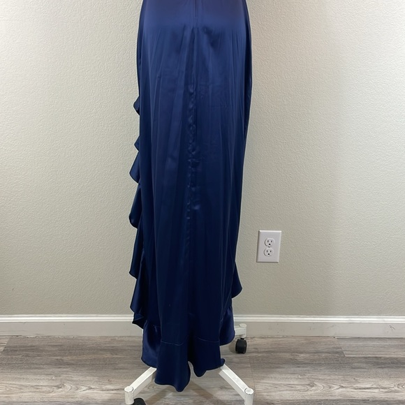 Aqua navy blue sweetheart mermaid gown size small - Picture 6 of 9